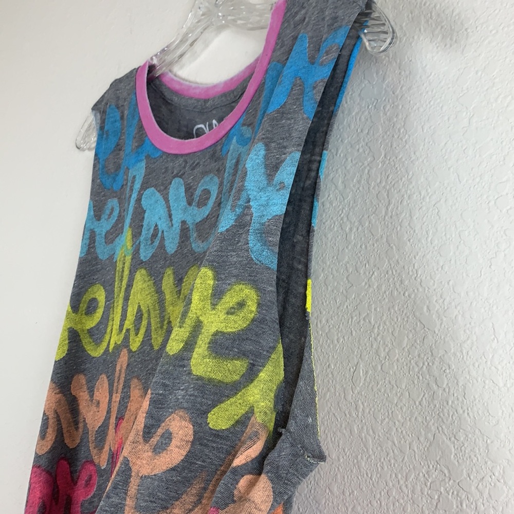 NWOT Chaser Rainbow Love Vintage Muscle T-Shirt - Picture 3 of 14